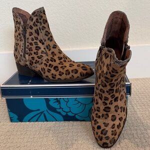 Seychelles Brown Leopard Ankle Boots